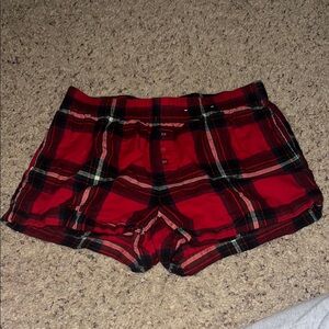 Plaid Red Women's Sleep Shorts
